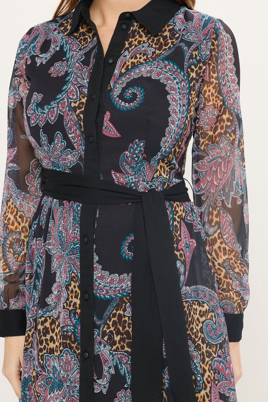 Star By Julien Macdonald Black Paisley Print Shirt Dress