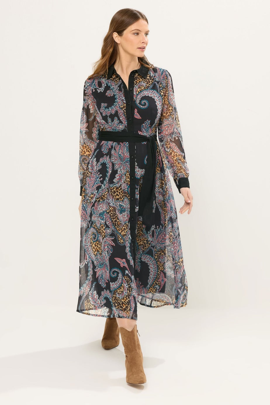 Star By Julien Macdonald Black Paisley Print Shirt Dress