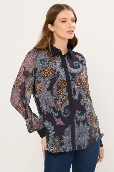 Star By Julien Macdonald Black Paisley Print Shirt