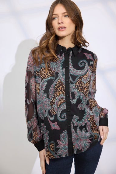 Star By Julien Macdonald Black Paisley Print Shirt