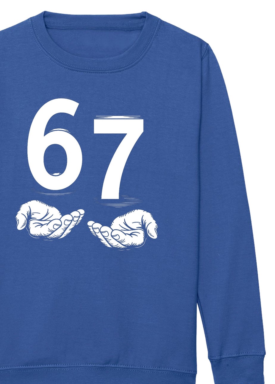 Brands In 67 Hand Boys Royal Blue Graphic Sweatshirt (3-13 Years)