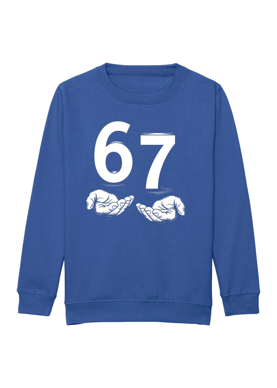 Brands In 67 Hand Boys Royal Blue Graphic Sweatshirt (3-13 Years)