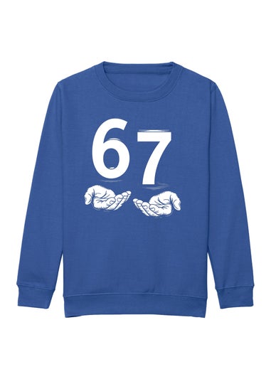 Brands In 67 Hand Boys Royal Blue Graphic Sweatshirt (3-13 Years)