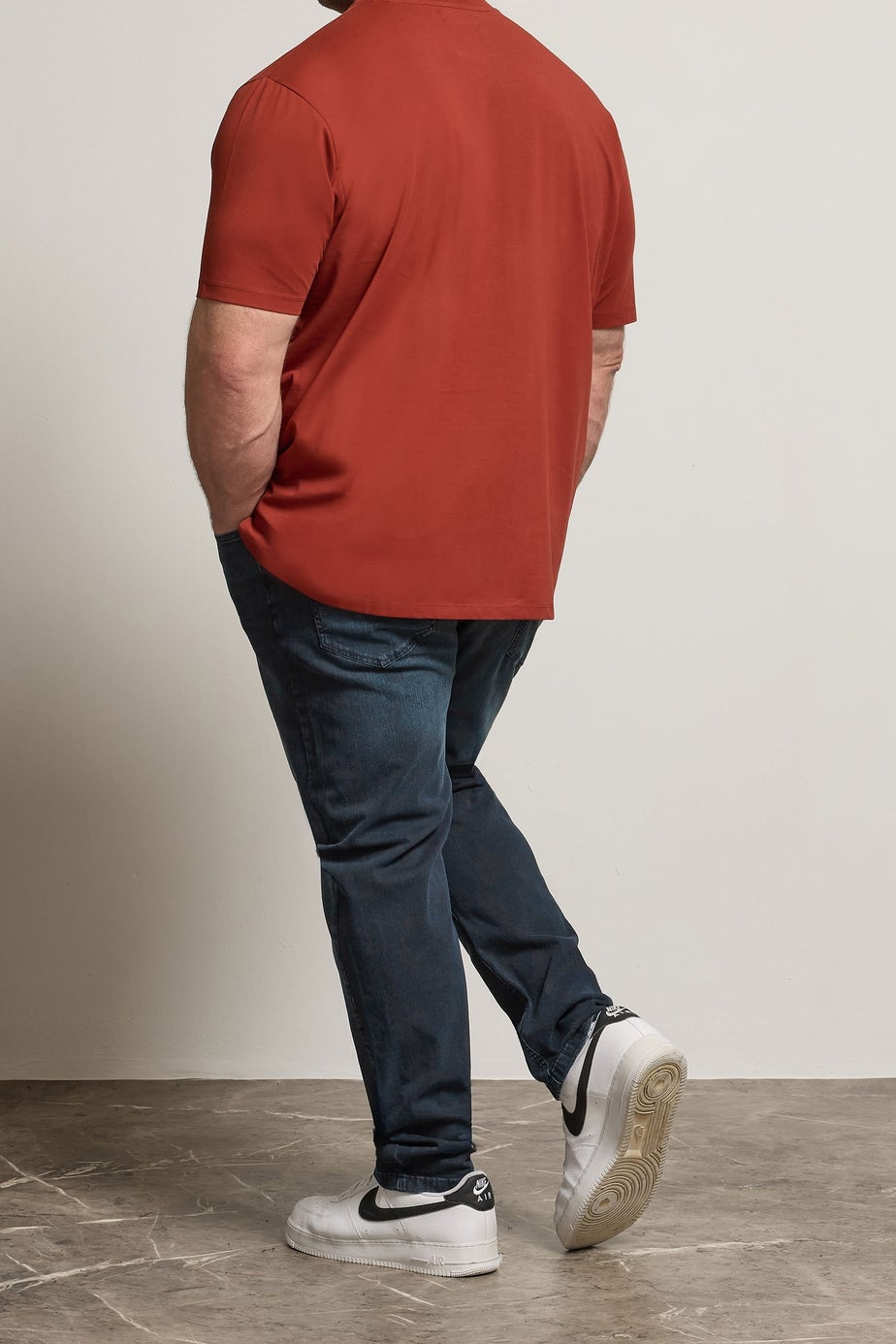 BadRhino Blue Black Washed Straight Leg Stretch Jeans