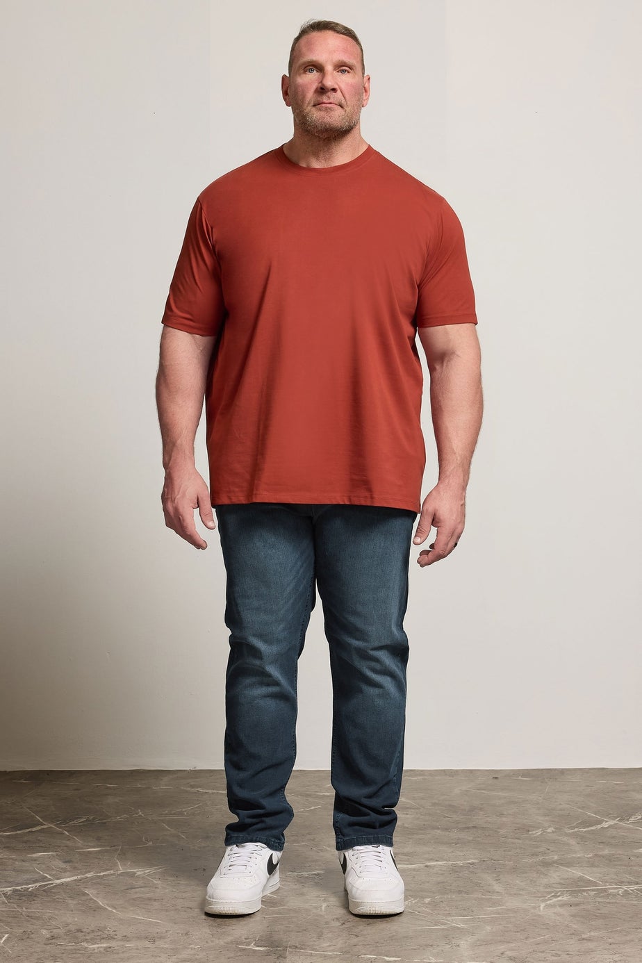 BadRhino Blue Black Washed Straight Leg Stretch Jeans