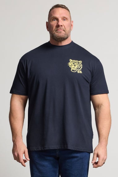 BadRhino Navy Blue Tiger Graphic T-Shirt
