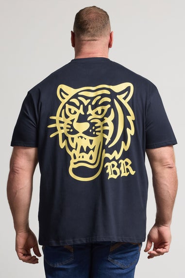 BadRhino Navy Blue Tiger Graphic T-Shirt