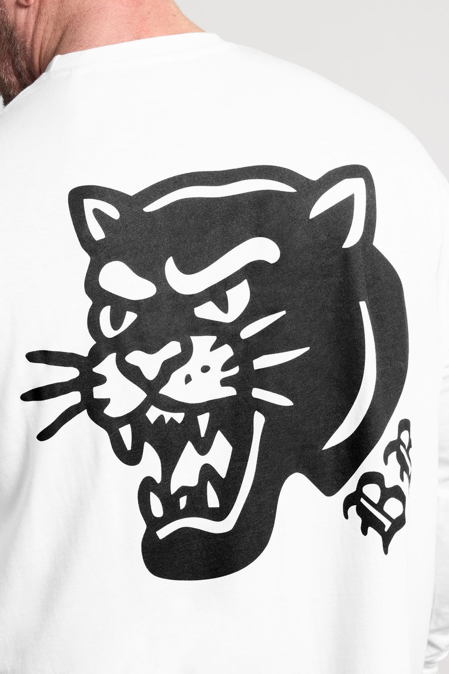 BadRhino White Panther Long Sleeve Graphic T-Shirt