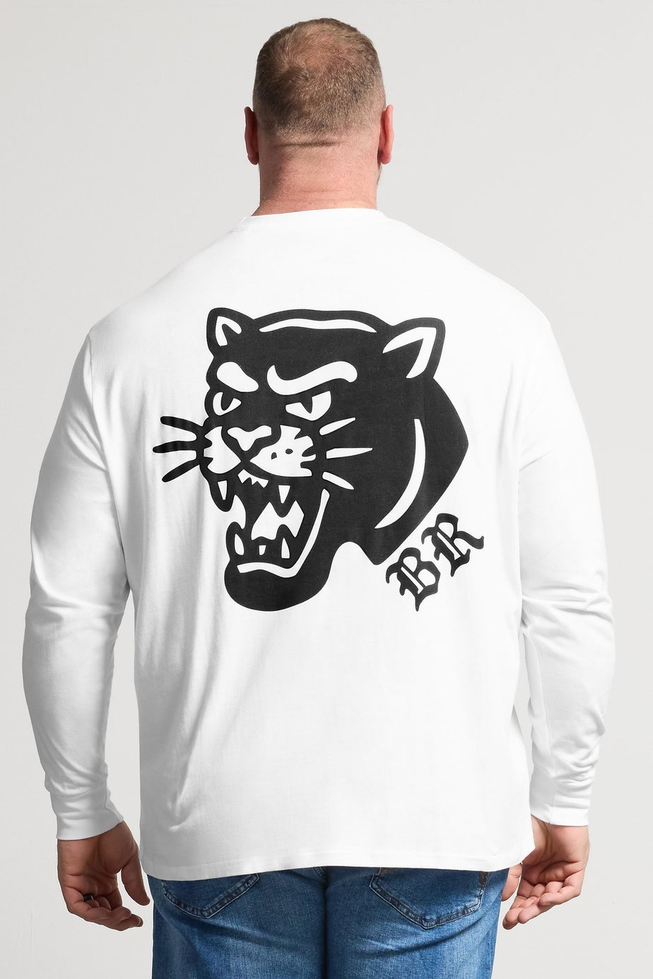 BadRhino White Panther Long Sleeve Graphic T-Shirt