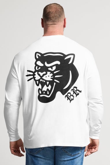 BadRhino White Panther Long Sleeve Graphic T-Shirt