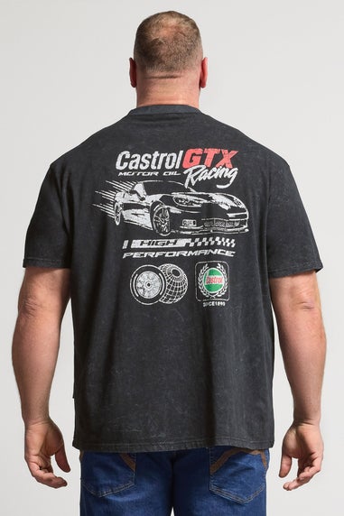 BadRhino Black Acid Wash 'Castrol' Graphic T-Shirt
