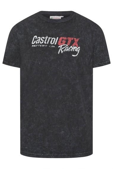 BadRhino Black Acid Wash 'Castrol' Graphic T-Shirt