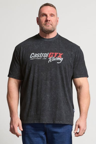 BadRhino Black Acid Wash 'Castrol' Graphic T-Shirt