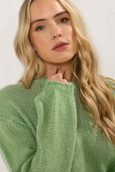 Long Tall Sally Green Balloon Sleeve Jumper