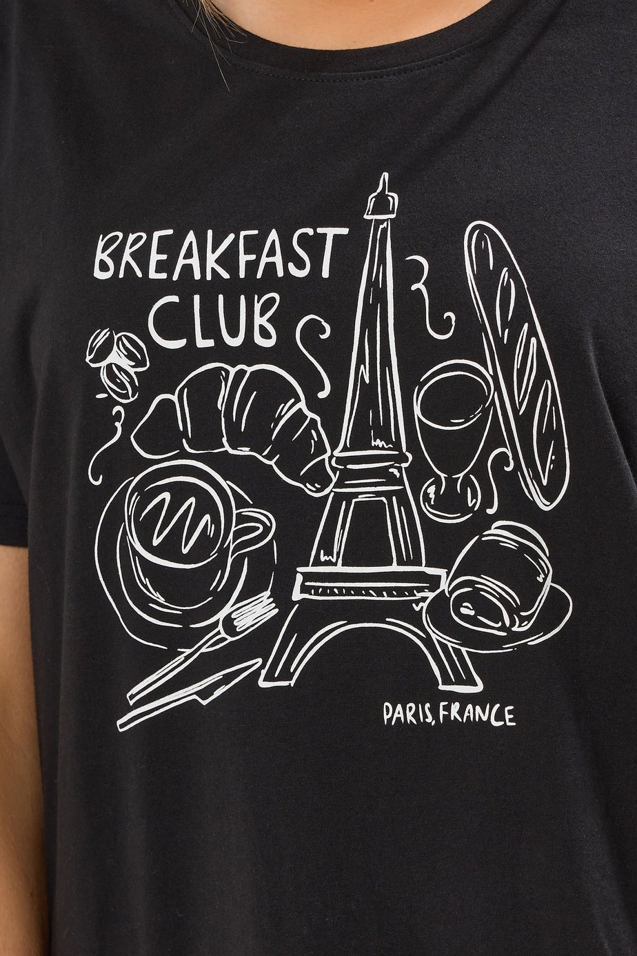 Long Tall Sally Black 'Breakfast Club' Wide Leg Pyjama Set