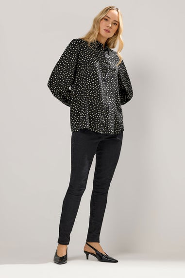Long Tall Sally Black Spot Balloon Sleeve Shirt