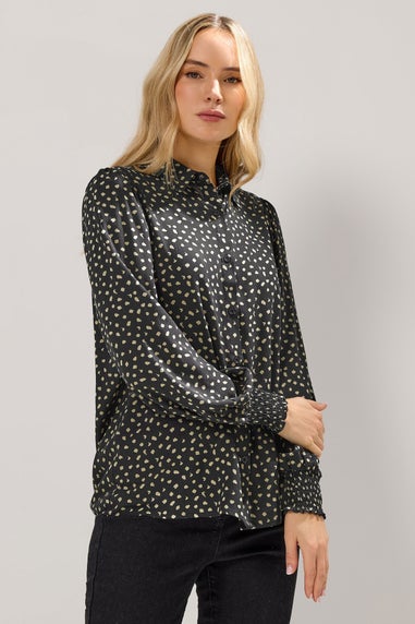 Long Tall Sally Black Spot Balloon Sleeve Shirt