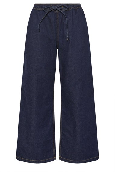 PixieGirl Petite Dark Blue Belt Tie Wide Leg Jeans