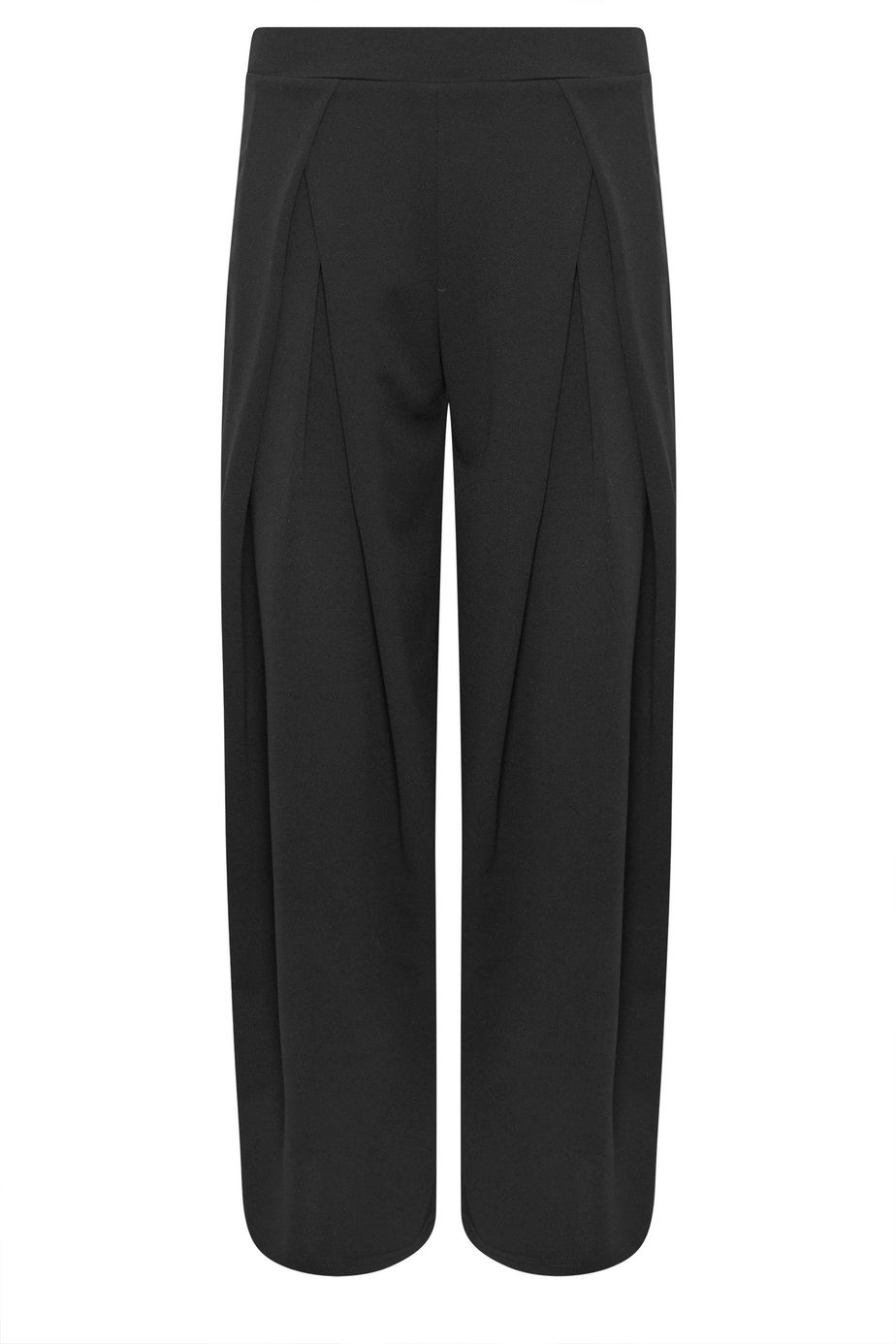 PixieGirl Petite Black Wrap Pleated Wide Leg Trousers