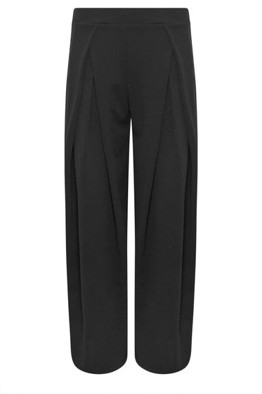 PixieGirl Petite Black Wrap Pleated Wide Leg Trousers