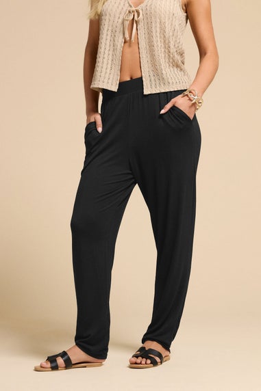 PixieGirl Petite Black Jersey Harem Trousers
