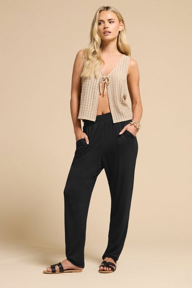 PixieGirl Petite Black Jersey Harem Trousers