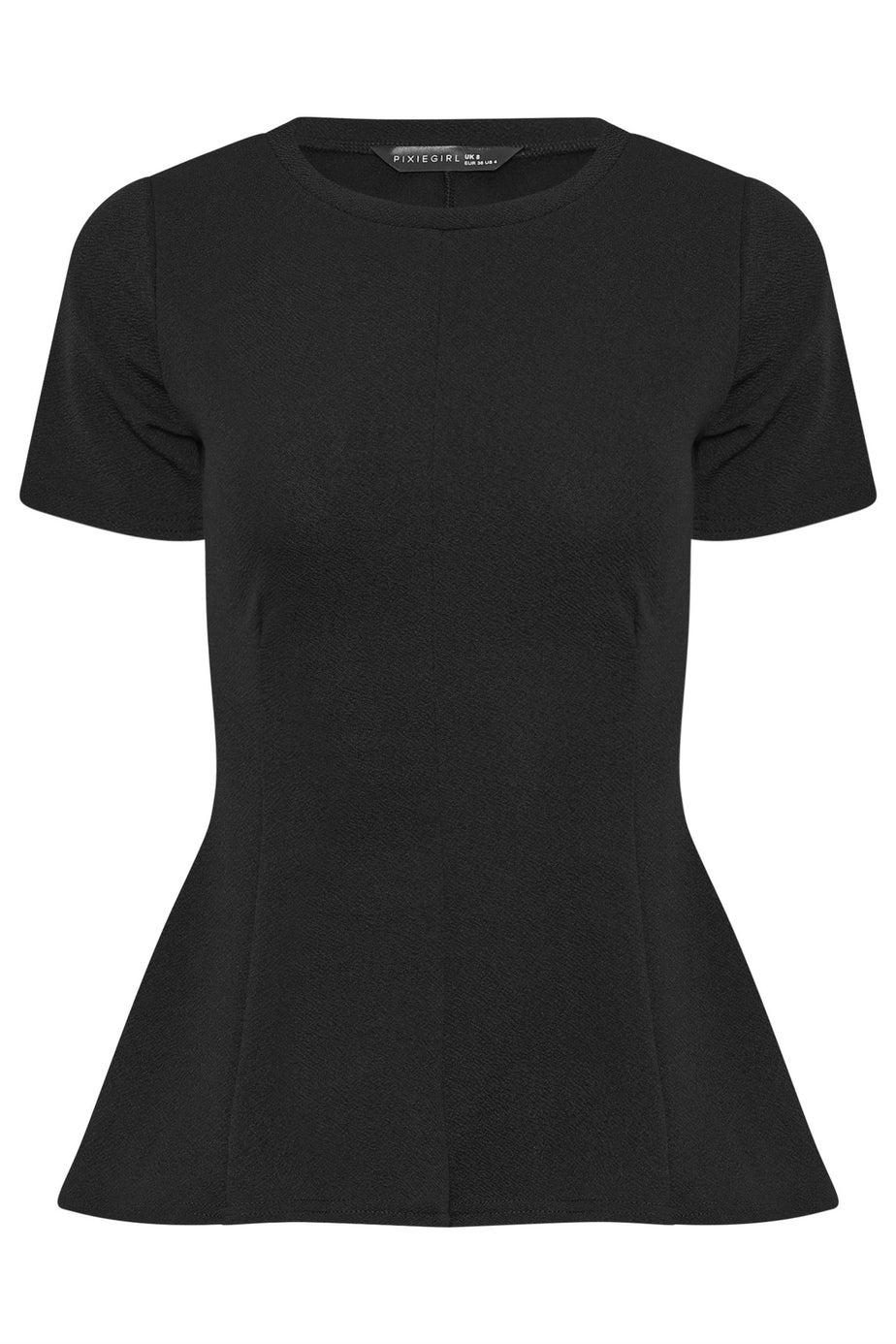PixieGirl Petite Black Cinched Waist Top