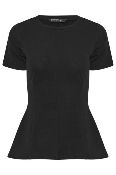 PixieGirl Petite Black Cinched Waist Top