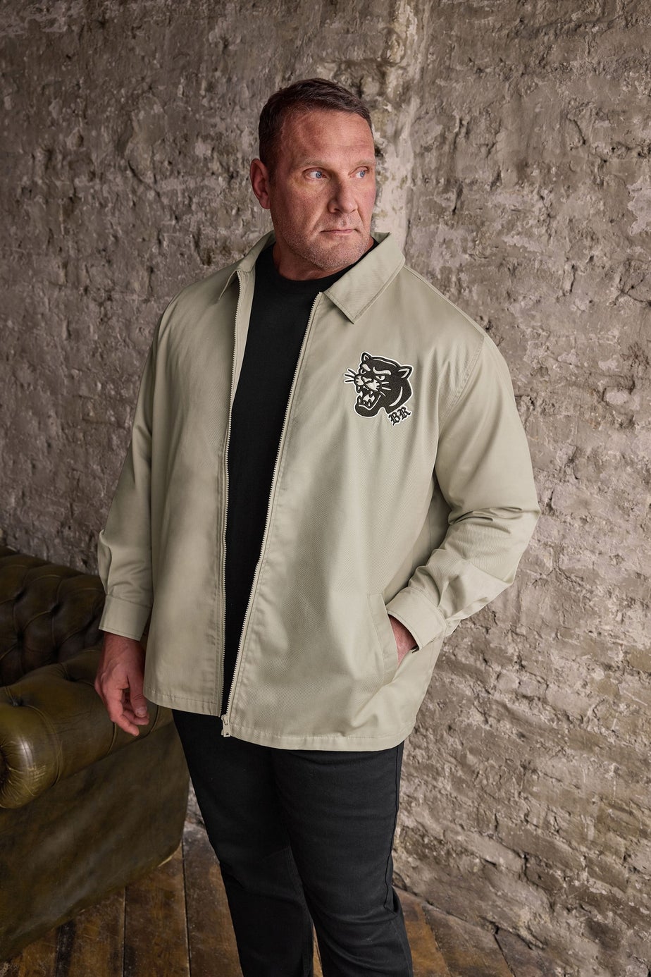 BadRhino Crockery Brown Embroidered Canvas Jacket