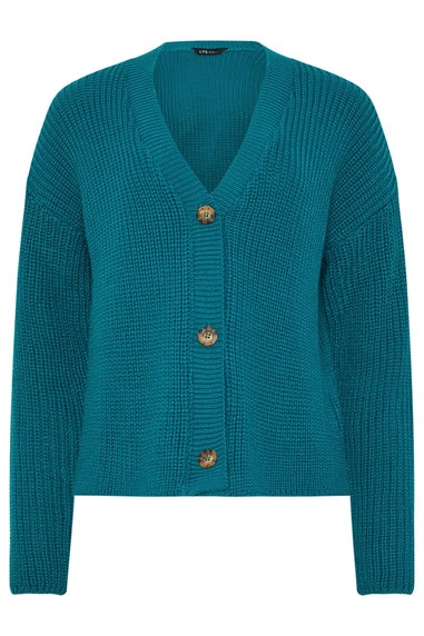 Long Tall Sally Teal Blue V-Neck Cardigan
