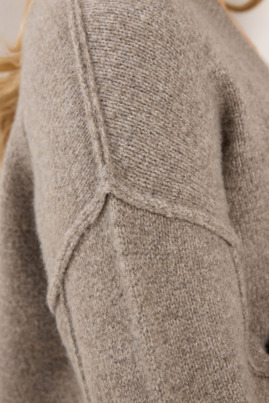 Long Tall Sally Brown Seam Detail Knitted Cardigan