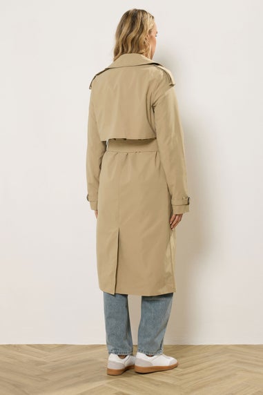 Long Tall Sally Stone Brown Trench Coat
