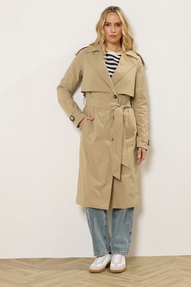 Long Tall Sally Stone Brown Trench Coat