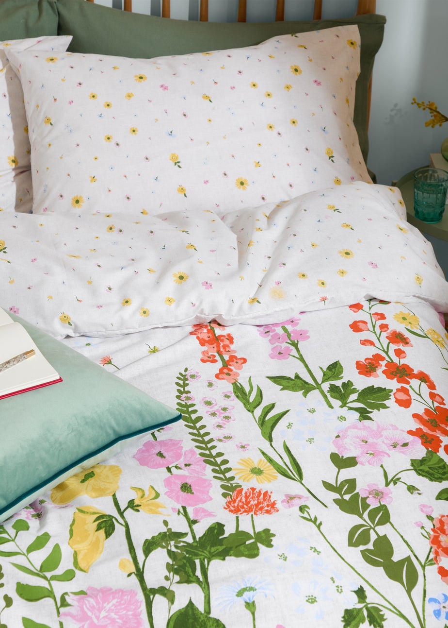 Furn Cottage Garden Reversible Printed Multicolour Duvet Cover Set