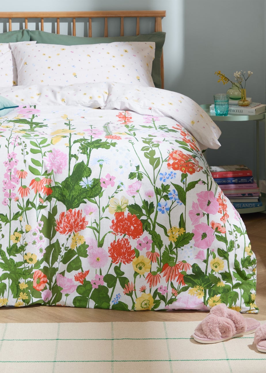Furn Cottage Garden Reversible Printed Multicolour Duvet Cover Set