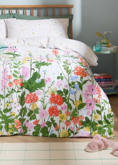 Furn Cottage Garden Reversible Printed Multicolour Duvet Cover Set