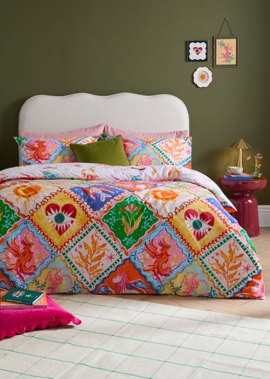 Furn Seraphine Reversible Multicolour Duvet Cover Set