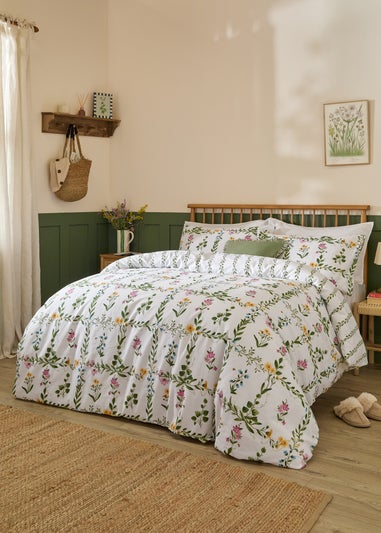 Wylder Olivia Reversible 100% Cotton Green Duvet Cover Set