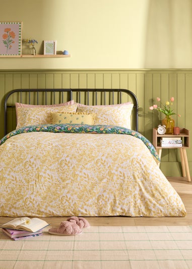 Furn Emerie Floral Reversible Navy Duvet Cover Set
