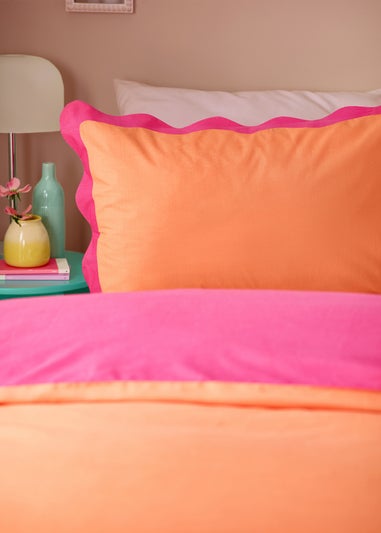 Furn Wiggle Scallop Coral Duvet Cover Set