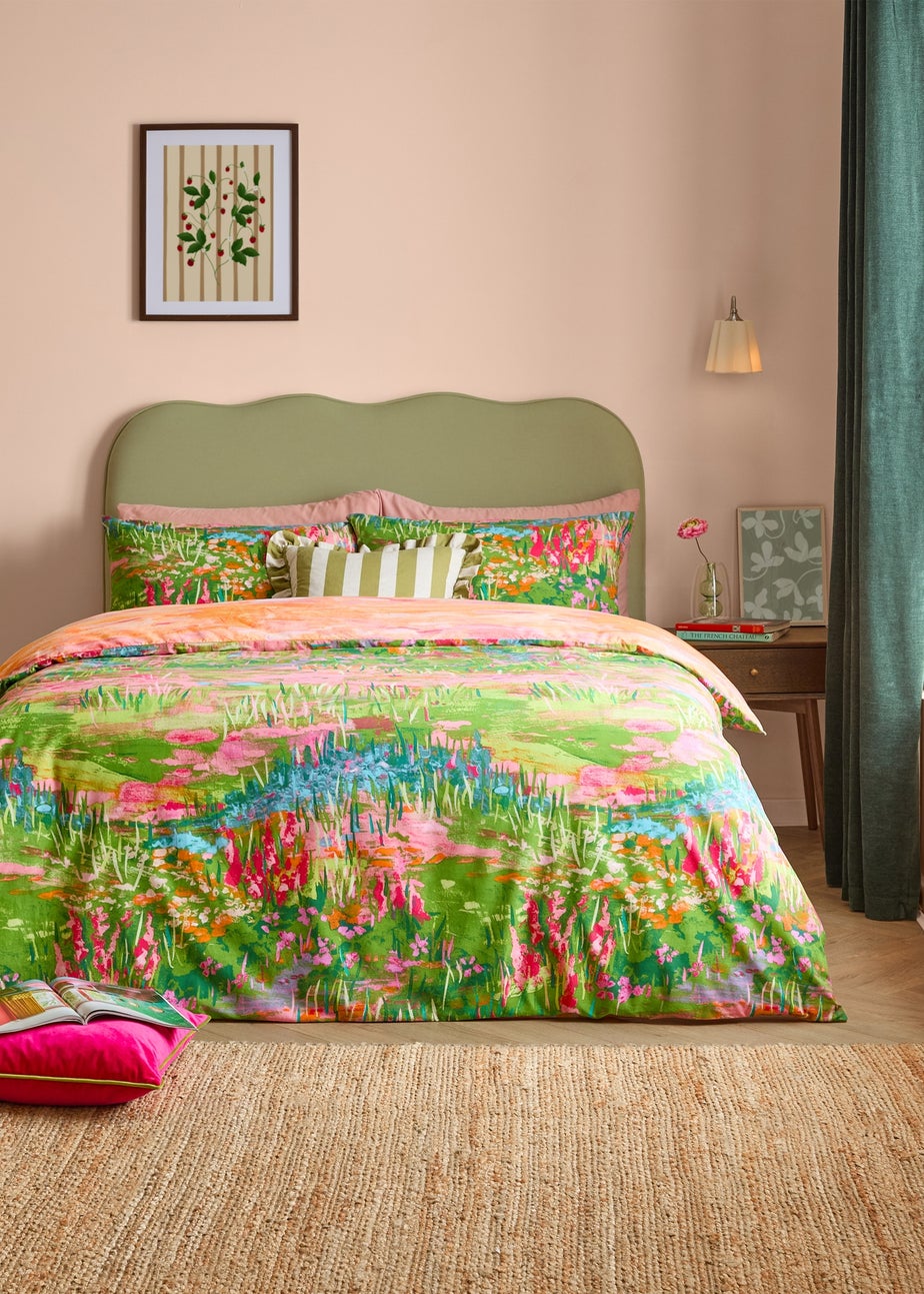 Furn Meadow Escape Reversible Green Duvet Cover Set