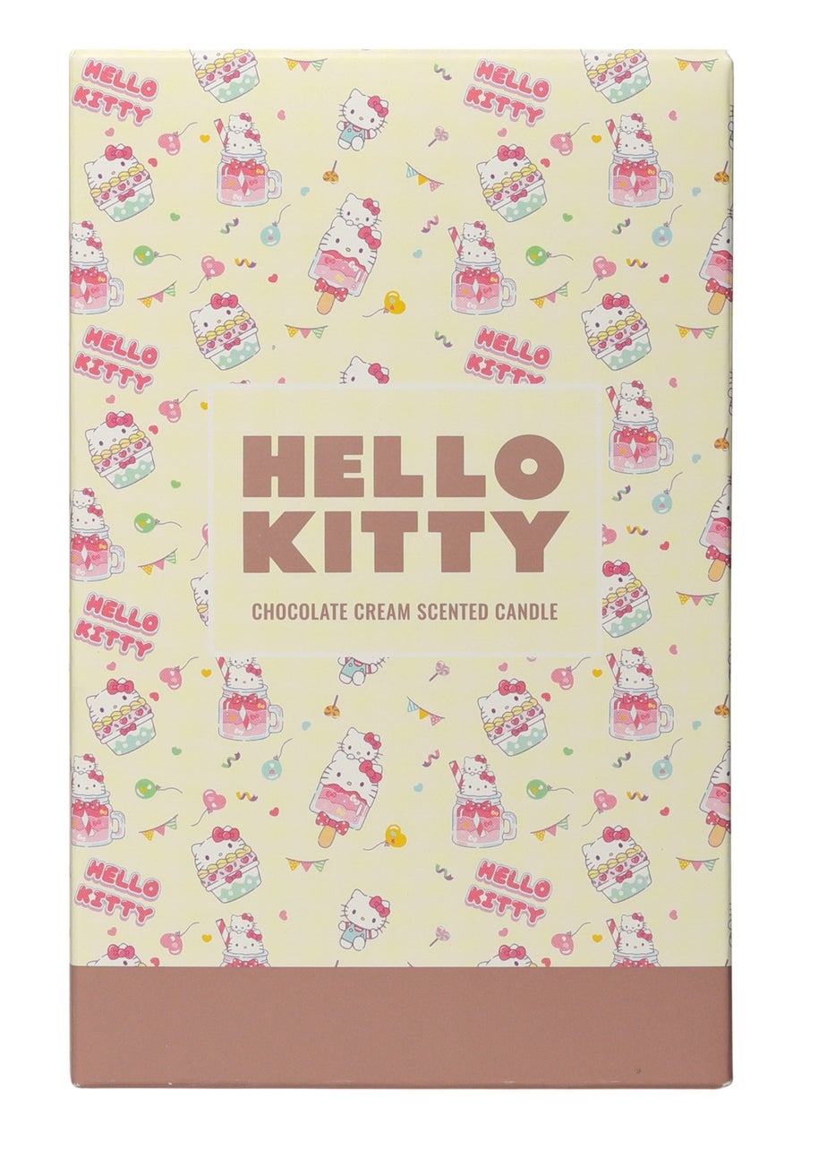 Hello Kitty Chocolate Cream Candle with Silicone Lid & Warm Scent