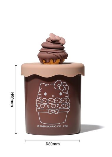 Hello Kitty Chocolate Cream Candle with Silicone Lid & Warm Scent