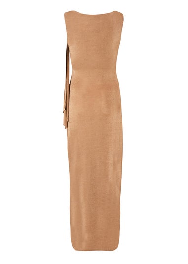 Quiz Stone One Shoulder Sash Detail Midaxi Dress