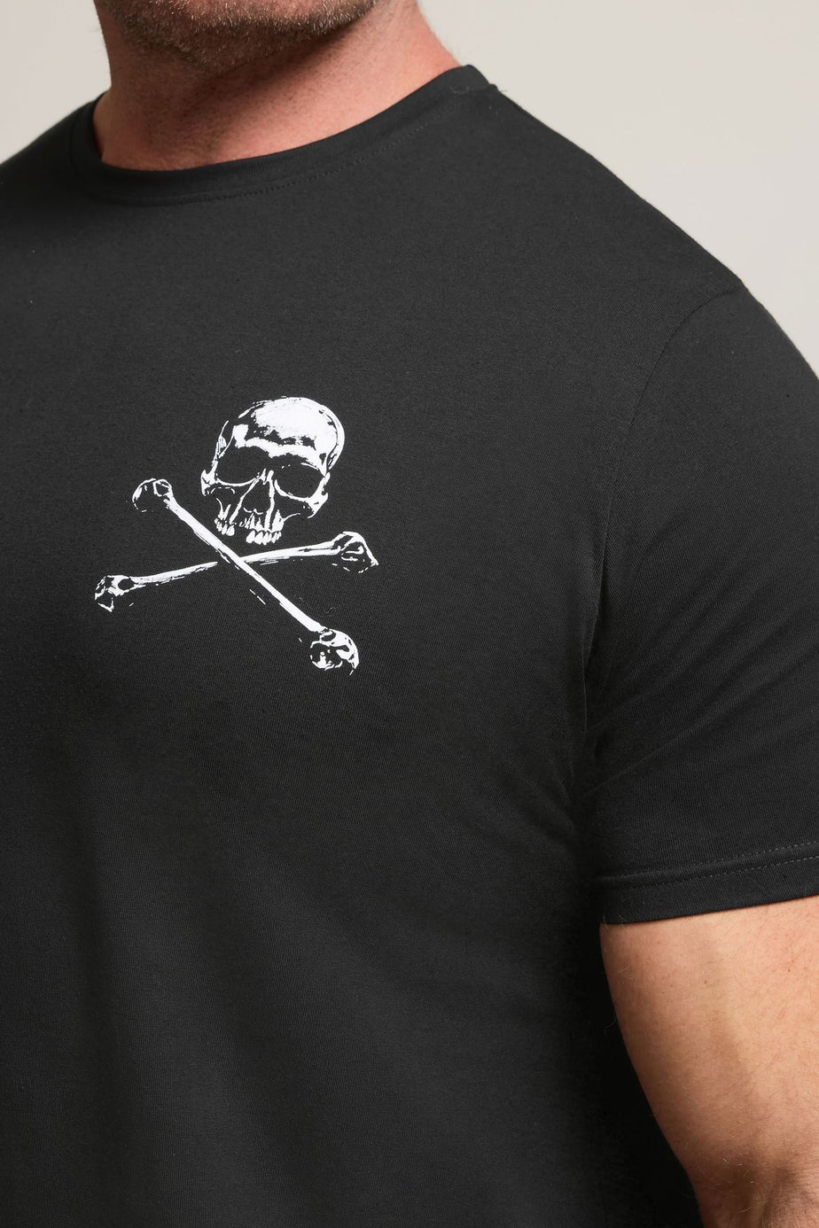 BadRhino Black Skull & Crossbones Graphic T-Shirt