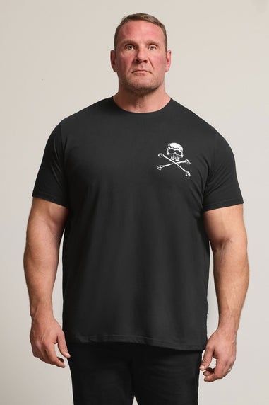 BadRhino Black Skull & Crossbones Graphic T-Shirt