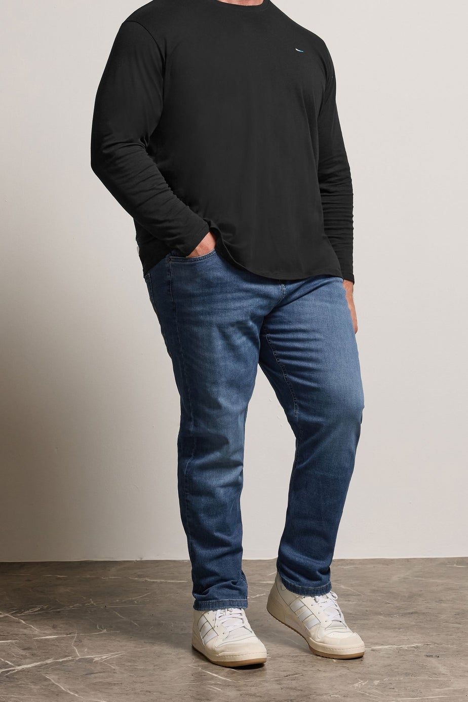 BadRhino Blue Mid Rinse Stretch Jeans