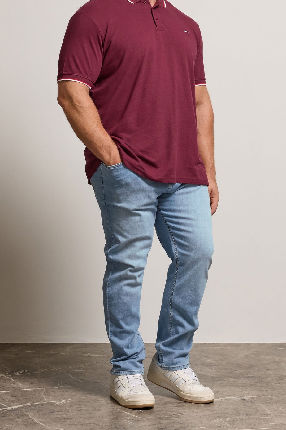 BadRhino Light Blue Straight Leg Stretch Jeans