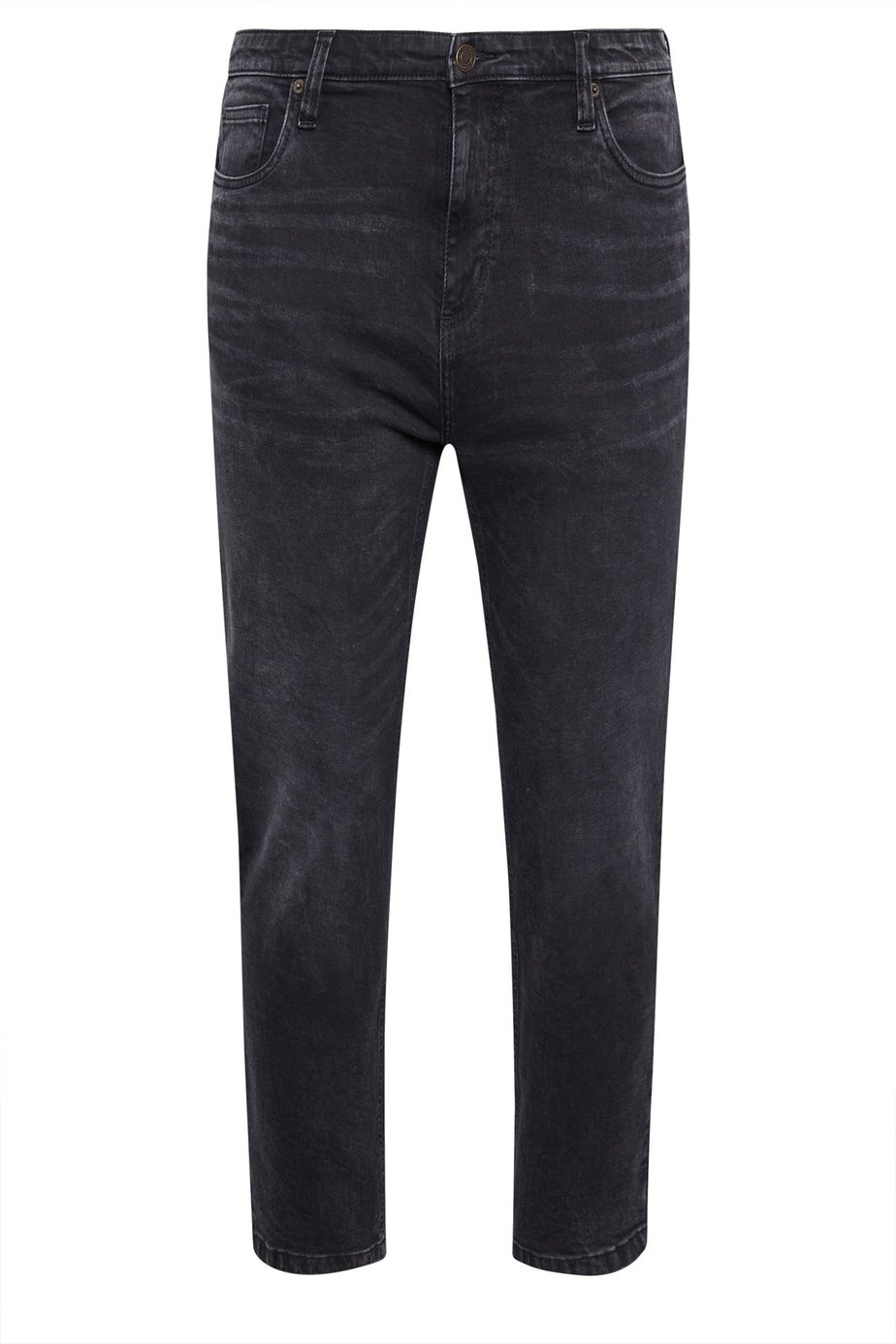 BadRhino Black Washed Straight Leg Stretch Jeans