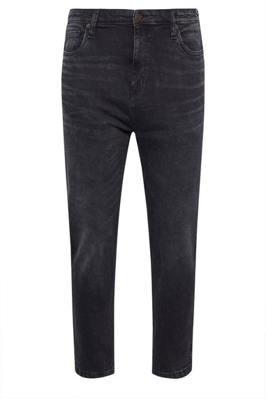 BadRhino Black Washed Straight Leg Stretch Jeans